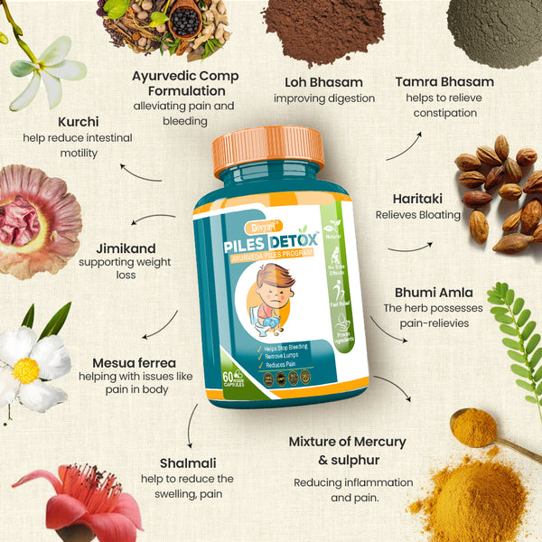 Piles Detox Capsules - Best Ayurvedic Medicine for Piles And Helpfull In Fistula & Fissure