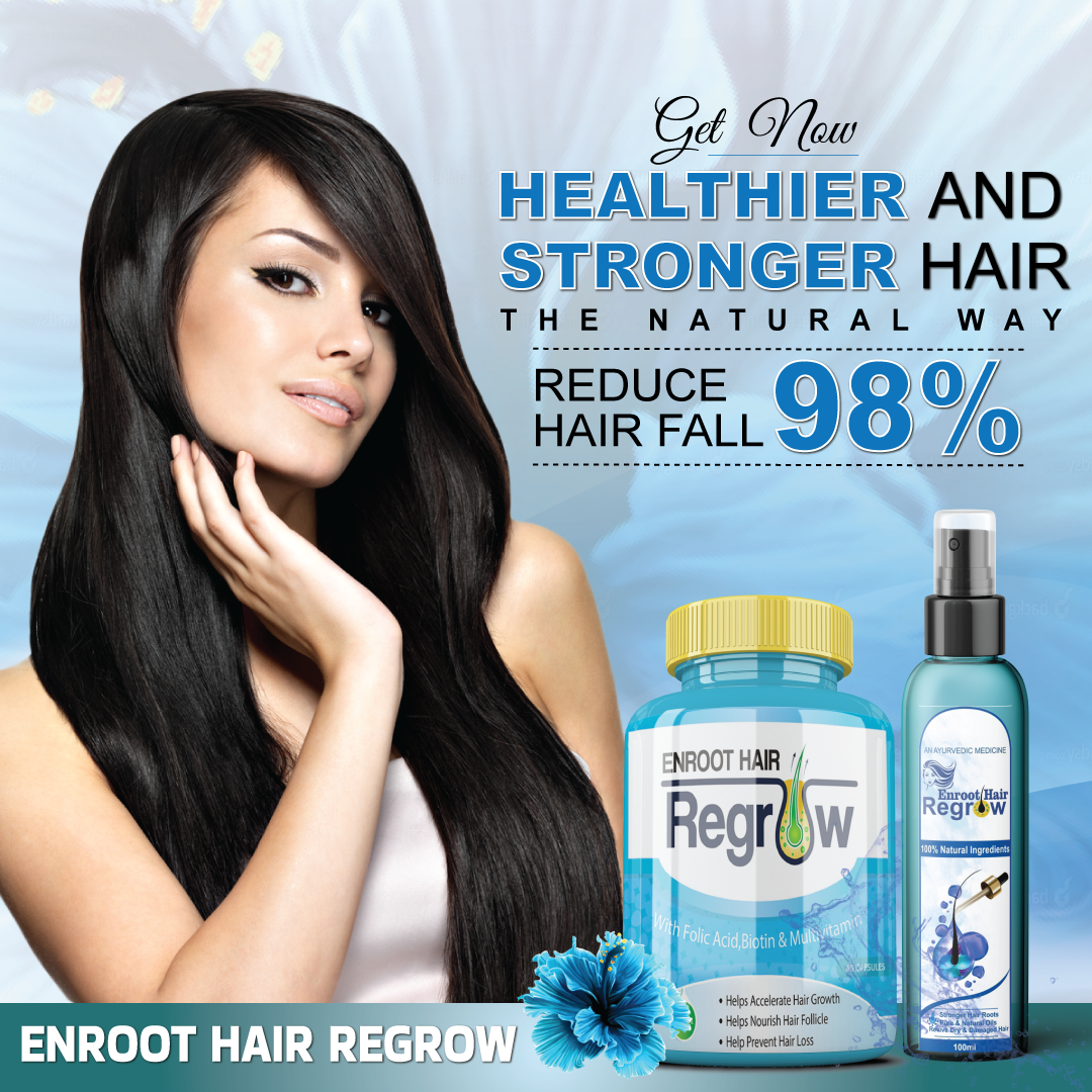 Enroot Hair Regrow Kit Soft, Silky and Strong Hair Kayashree Ayurveda